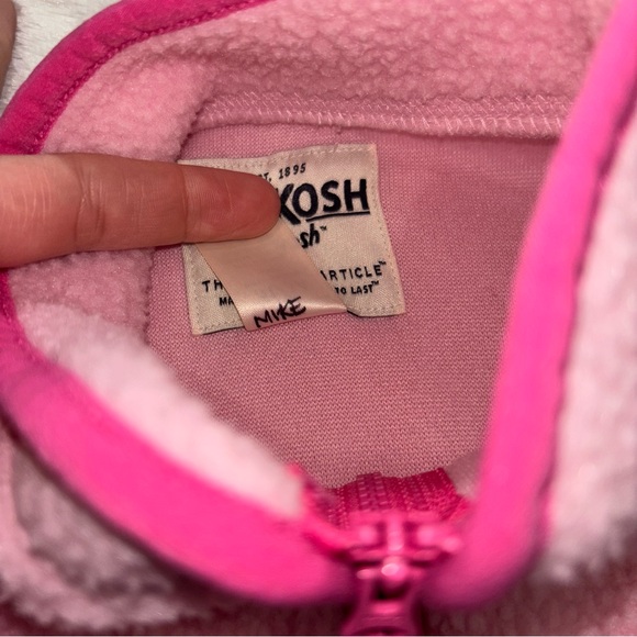 💟 Pink Fleece Zip-Up Jacket - Picture 4 of 5